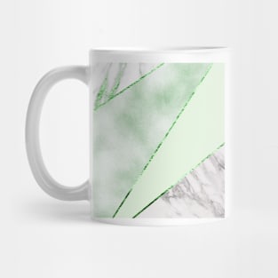 Lush forest green with silver marble Mug